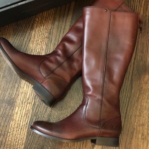 Frye Melissa Stud Back Zip Redwood